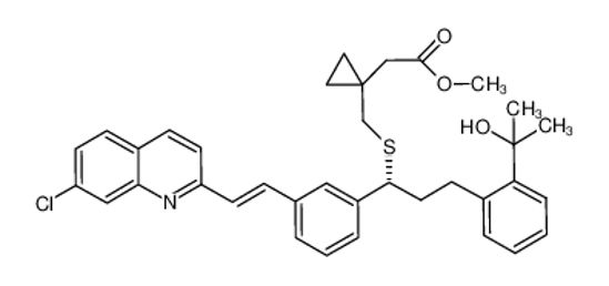 Picture of [R,E]-1-[[[1-[3-[2-(7-chloro-2-quinolinyl)ethenyl]phenyl]-3-[(2-hydroxypropan-2-yl)phenyl]propyl]thio] methyl]-cyclopropane acetic acid methyl ester