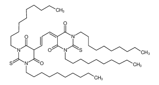 Picture of 1,3-DIDECYL-5-[3-(1,3-DIDECYLHEXAHYDRO-4,6-DIOXO-2-THIOXO-5-PYRIMIDINYL)-2-PROPENYLIDENE]DIHYDRO-2-THIOXO-4,6-(1H,5H)-PYRIMIDINEDIONE