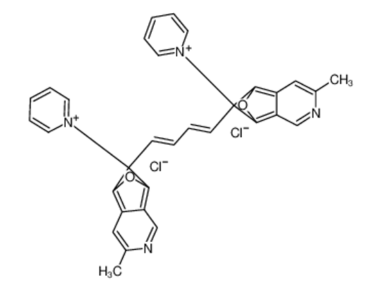 Picture of 1,1'-[1,3-butadiene-1,4-diylbis[(5-methyl-2,6-benzoxazolediyl)methylene]]dipyridinium dichloride
